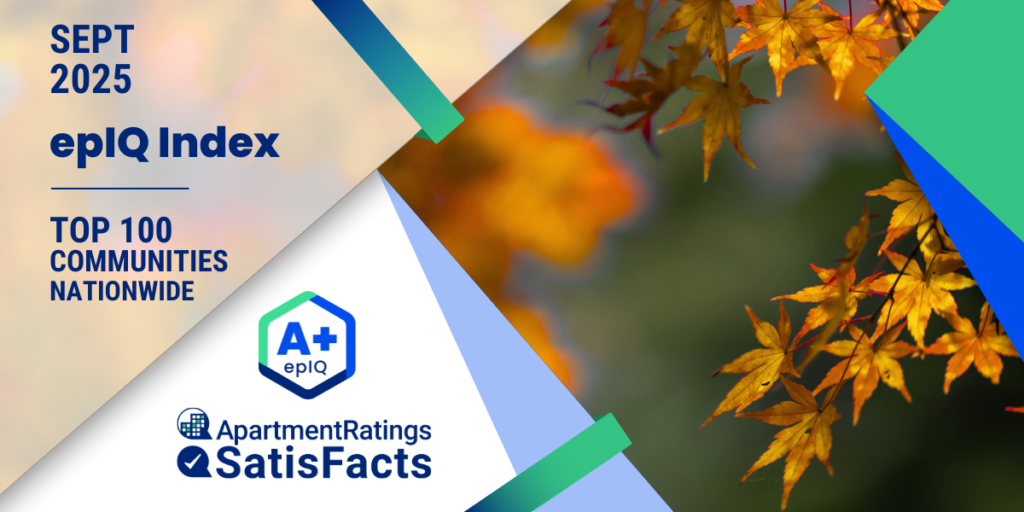ApartmentRatings epIQ Index Top 100 Communities for Sept 2025