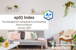 epIQ Index top management companies & communities biannual report with living room couch and chair background image
